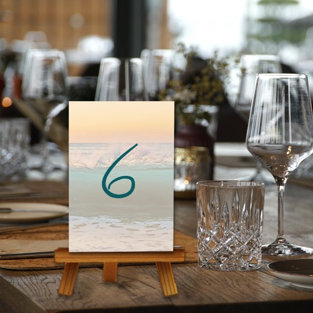 Cartões de Número da Mesa de Recepção Ocean Sunris (Criador carregado)
