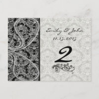 Cartões de Número da Tabela do Casamento tema dama
