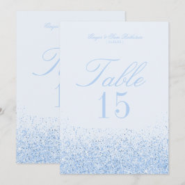 Cartões de Número de Mesa de Casamento com Brilho