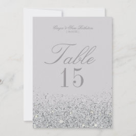 Cartões de Número de Mesa de Casamento com Brilho 