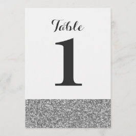Cartões de Número de Mesa de Casamento com Brilho
