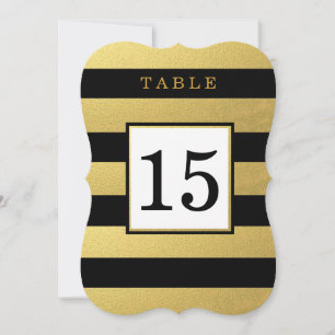 CARTÕES DE NÚMERO DE MESA DE CASAMENTO DOURADO CHI