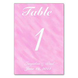 Cartões de Número de Mesa de Casamento em Aquarela