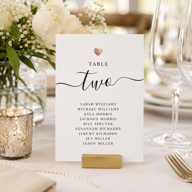 Cartões de Número de Mesa de Casamento em Dourado  (Criador carregado)