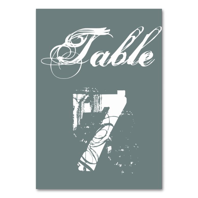 Cartões de Número de Mesa de Casamento Personaliza (Frente)