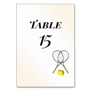 Cartões de Número de Mesa de Tênis de Mesa