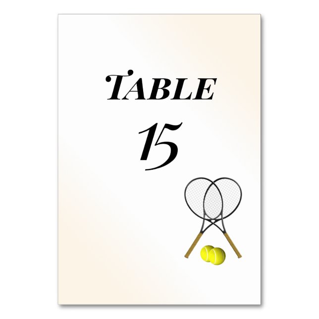 Cartões de Número de Mesa de Tênis de Mesa (Frente)