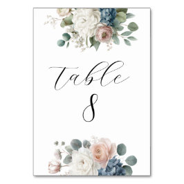 Cartões de Número de Mesa Florais Personalizáveis 