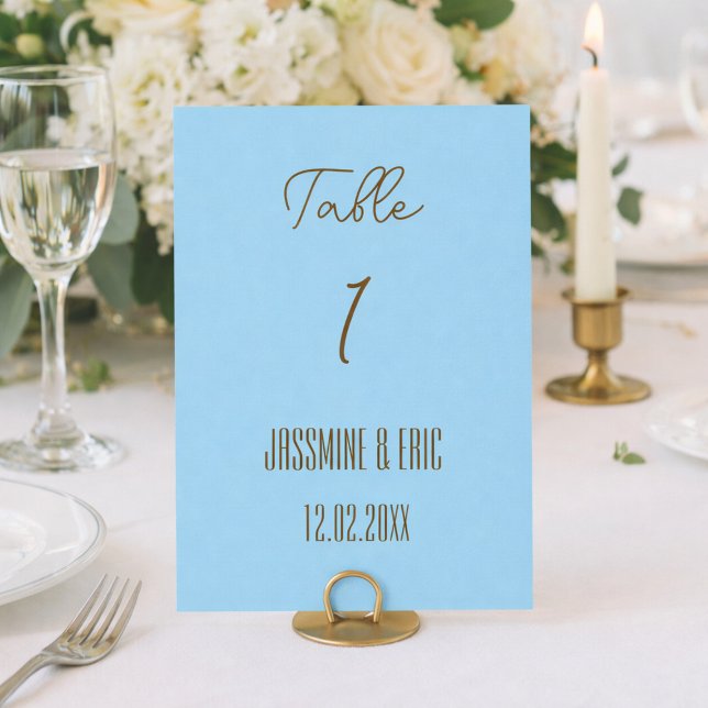 Cartões de Número de Mesa para Casamento Clássico (Criador carregado)