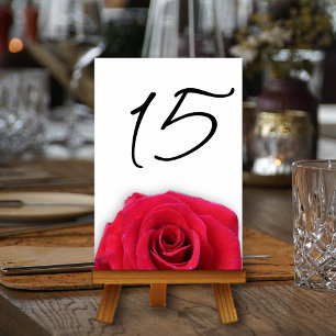 Cartões de Número de Mesa Verticais para Casamento