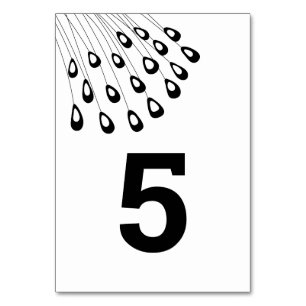 Cartões de Número de Tabela Casada Moderna de Peac