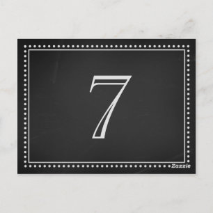 Cartões de Número de Tabela de Casamento