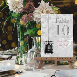 Cartões de Número de Tabela de Casamento de Aves V