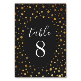 Cartões de Número de Tabela de Casamento de Confet