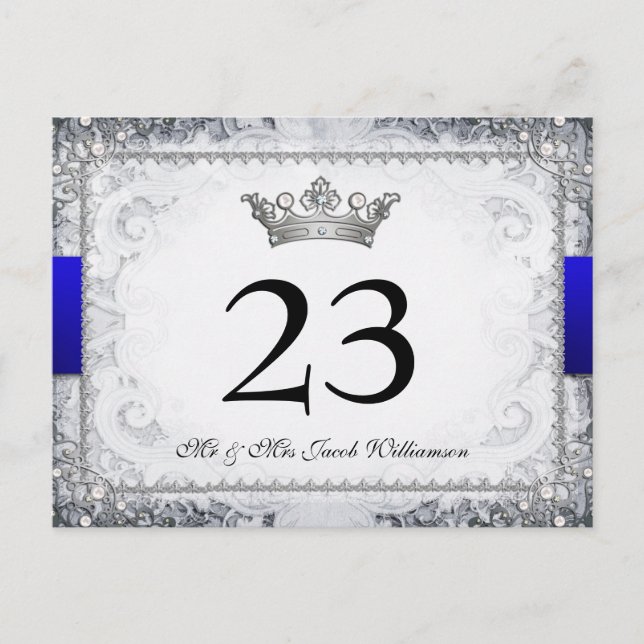 Cartões de Número de Tabela de Casamento de Fairyt (Frente)