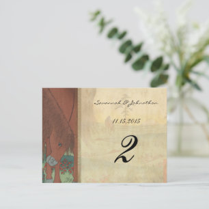 Cartões de Número de Tabela de Casamento de Lodge 