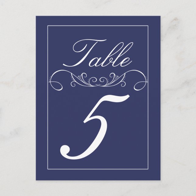 Cartões de Número de Tabela de Casamento de Marinh (Frente)