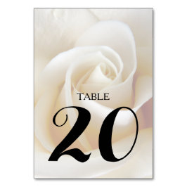 Cartões de Número de Tabela de Casamento de Rosa