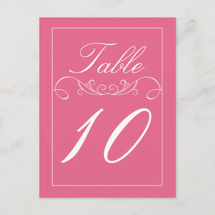 Cartões de Número de Tabela de Casamento de Suport