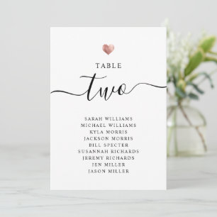 Cartões de Número de Tabela de Casamento Dourado d