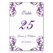 Cartões de Número de Tabela de Casamento | EggPlan