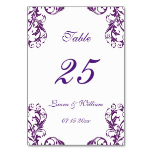 Cartões de Número de Tabela de Casamento EggPlan