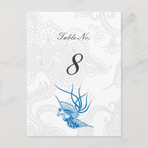 Cartões de Número de Tabela de Casamento Floral e