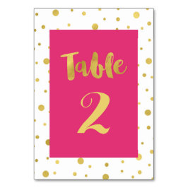 Cartões de Número de Tabela de Casamento Rosa de C