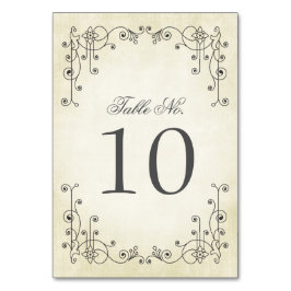 Cartões de Número de Tabela de Casamento vintage E