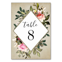 Cartões de Número de Tabela de Casamento Vintage R