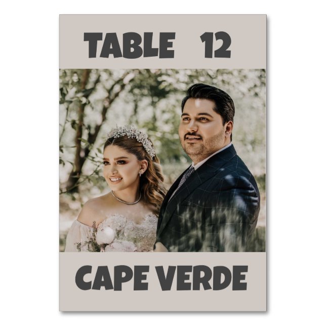 Cartões de Número de Tabela de Fotografias de Casa (Frente)