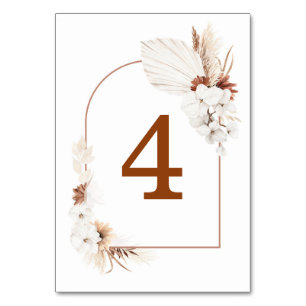 Cartões de Número de Tabela Floral White e Terraco