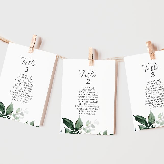 Cartões de Números de Mesa com Carta de Assentos d (Criador carregado)