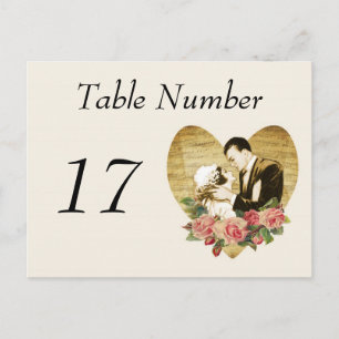 Cartões de números de tabela de 1920