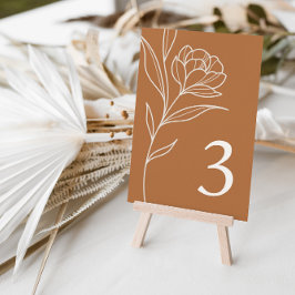 Cartões De Números De Tabela De Casamento Floral L