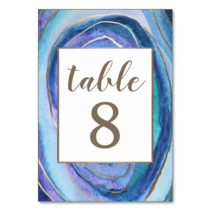 Cartões de números de tabela de casamento Gemstone