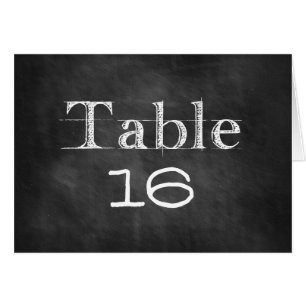 Cartões de números de tabela do quadro