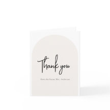 Cartões de Obrigado de Chuvada de Noiva de Letreir