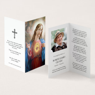 Cartões de Oração Católicos Coração Sagrado
