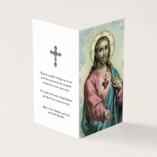 Cartões de Oração Católicos   Doce Jesus do coraçã