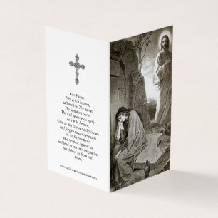 Cartões de Oração Católicos   Mary & Jesus Tomb 1