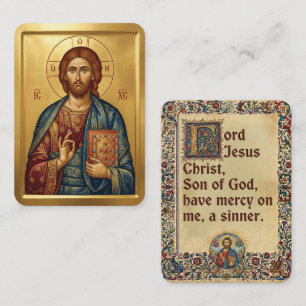 cartões de oração de Jesus Cristo