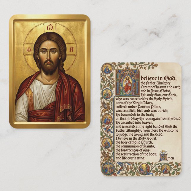 cartões de oração de Jesus Cristo (Frente/Verso)