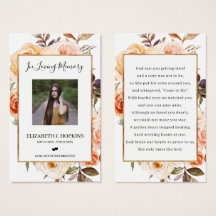 Cartões de Oração Fotográficos de Foto em Folha de