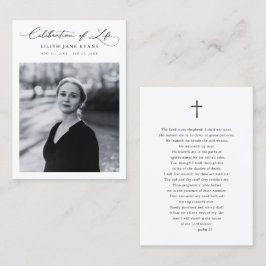 Cartões de Oração Funeral de Script para Serviço M