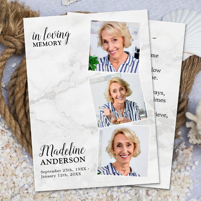 Cartões de Oração Funeral do Memorial Fotográfico  (Criador carregado)