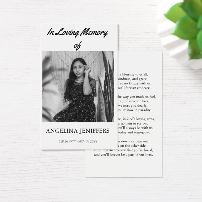 Cartões de Oração Memorial Cristão-Cristão (Mesa)