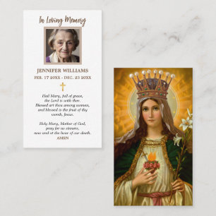 Cartões de Oração Nossa Senhora Sagrado Coração de