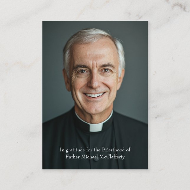 CARTÕES DE ORAÇÃO PERSONALIZADOS DO DOMINGO PRIEST (Frente)
