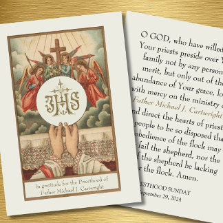 CARTÕES DE ORAÇÃO PERSONALIZADOS DO DOMINGO PRIEST